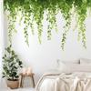 Simulation Green Vine Plant Vine Strip Living Room Entrance Bedroom Wall Decoration Sticker Self-Adhesive Sticker