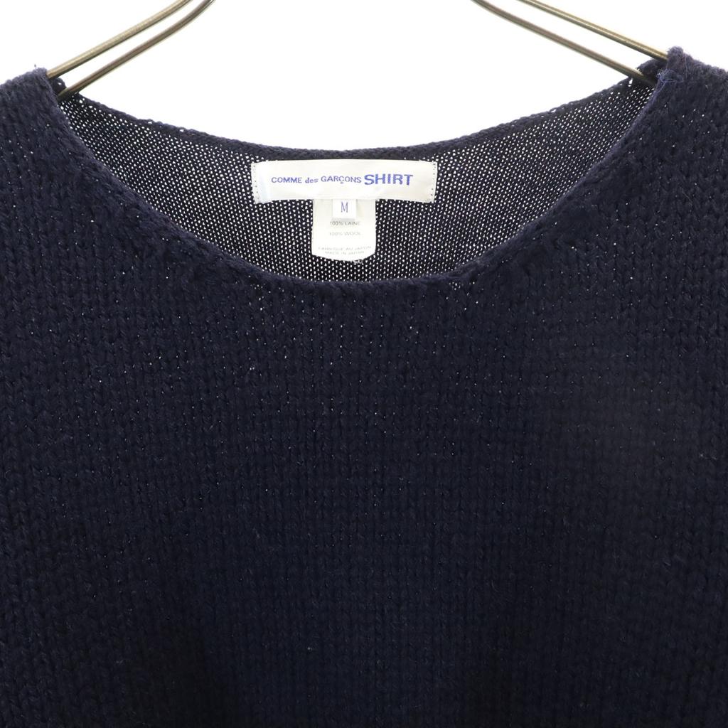 COMME des GARCONS SHIRT made in Japan Langarmpullover M Marineblau gestrickt Damen Gebraucht