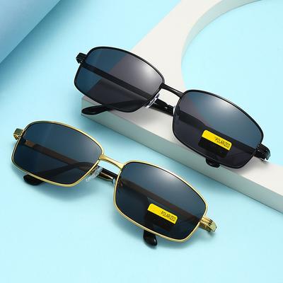 Óculos de Sol Metálicos Masculinos Óculos de Sol Moda Clássica Óculos UV400 Lentes TAC Óculos de Sol Atividades ao Ar Livre Masculinos