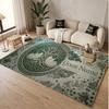 Tree of Life Theme Soft Crystal Velvet Rug Custom Name & Text Print Non Slip Floor Rug for Bedroom Living Room