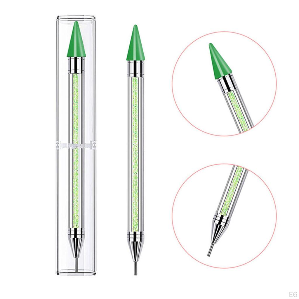 Rhinestone Dotting Pen for Nail Art DIY Decoration Picker Wax White