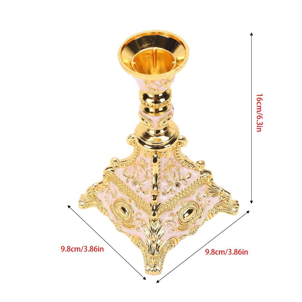 European Style Vintage Candlestick Holder Gold Finish Decorative Candle Holder For Dining Table