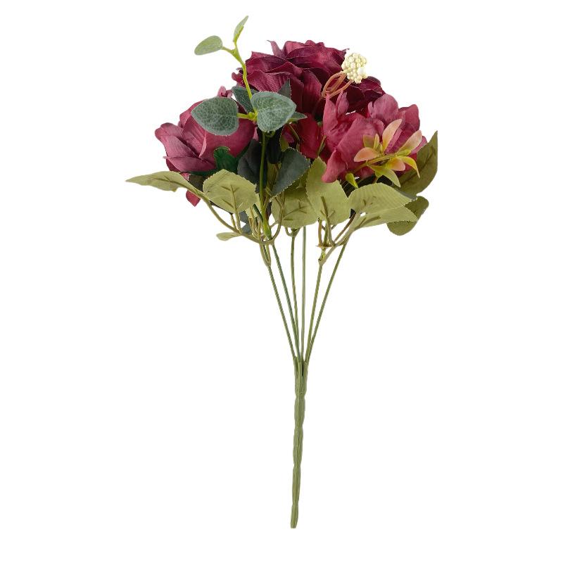 6 Heads European Peony Hydrangea Simulation Flower Home Decoration Wedding Photography Props Decoration
