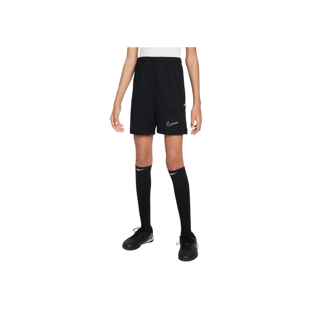 Nike Academy Dri-Fit Swoosh Series Comfortable Breathable Soccer Shorts Kids Shorts Black White HJ3718-010