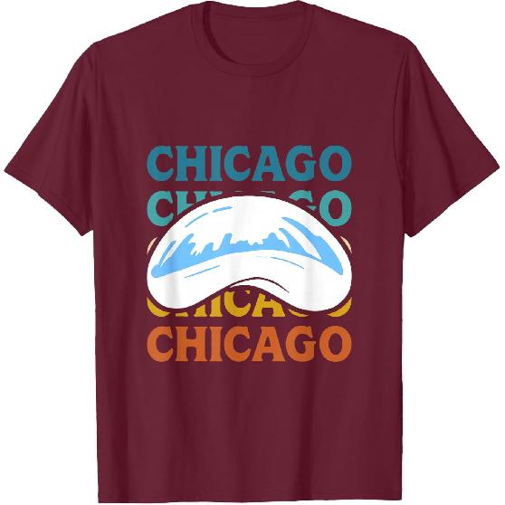 Chicago Cloud Gate Sculpture Vintage Retro Travel Souvenir T-Shirt