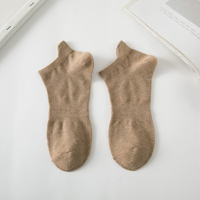 Herren Atmungsaktive Frühling/Sommer Niedrig geschnittene Unsichtbare Bootssocken - Einfarbig