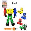 Four-in-one Transforming Toy Set Robot Car Dinosaur And Vehicle Plastic Material