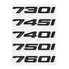 3D ABS Auto Kofferraum Buchstaben Logo Aufkleber Abzeichen Emblem Sticker für BMW 7er Serie 730i 740i 745i 750i E38 E65 E66 F01 F02 G11 G12