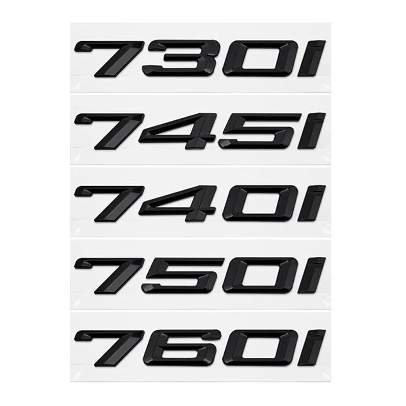 3D ABS Auto Kofferraum Buchstaben Logo Aufkleber Abzeichen Emblem Sticker für BMW 7er Serie 730i 740i 745i 750i E38 E65 E66 F01 F02 G11 G12