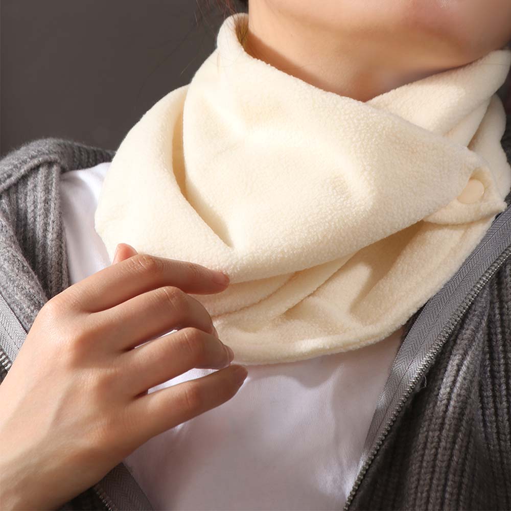 Warm halten Fleece-Halstuch, einfarbig, Plüsch-Halsabdeckung, modischer Plüsch-Nackenschutz für Damen