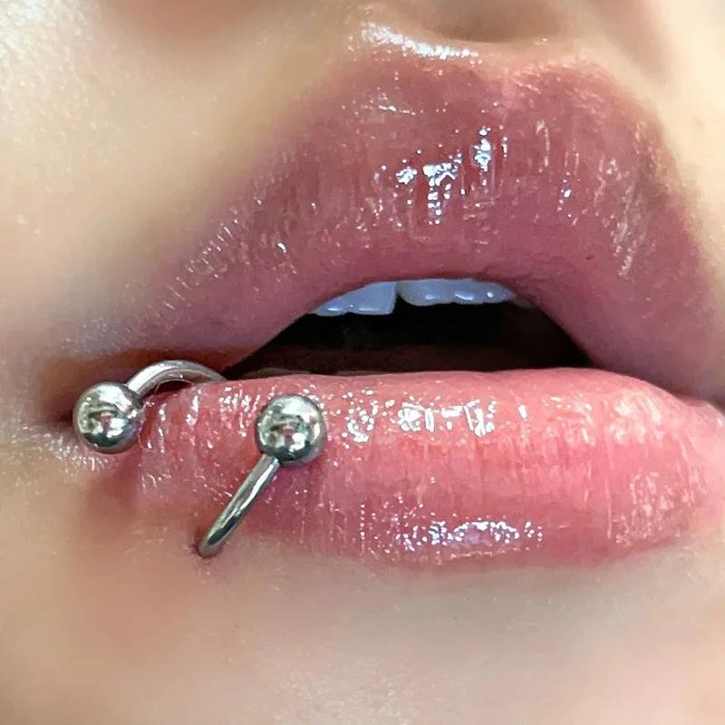 Stainless Steel Nose Ring Piercing Horseshoe Spike Septum Piercing Lip Tragus Helix Piercing Body Piercing Ring Hip Hop "S"