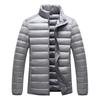 Light down jacket men's 2022 autumn and winter new stand-up collar down jacket white duck down short thermal jacket men's clothing