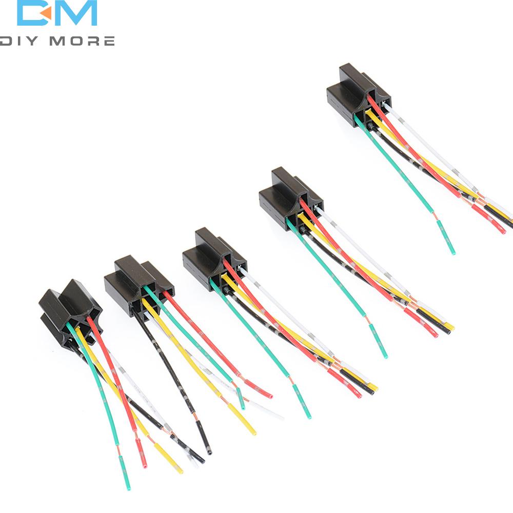 1/5 Pcs 5Pin Automotive Relay Socket Harness Connector Plug Bakelite Relay Base Seat for 12V 24V 4Pin 5Pin Auto Relay