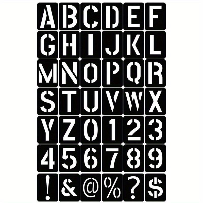 42 Pieces/set Letter Number Stencil Set Plastic Alphabet Painting Templates Mold Kit for Painting on Wall Home Decor