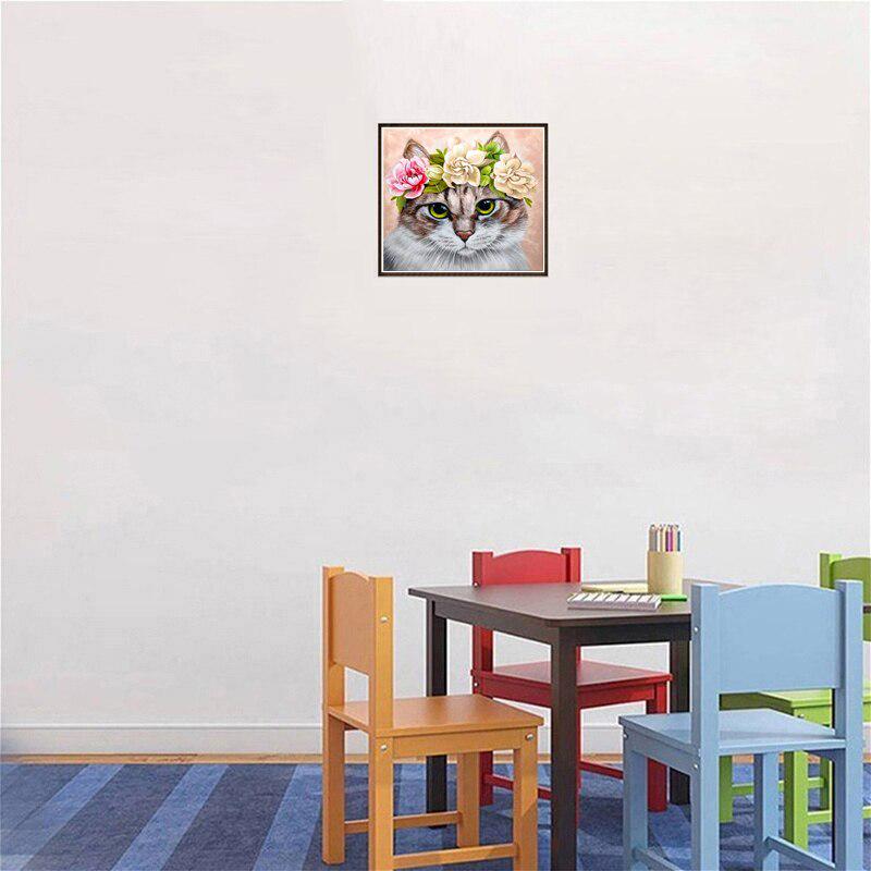 DIY 5D Diamond Painting Cat Animal Full Round Drill Diamond Embroidery Cross Stitch