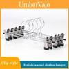 Durable Metal Clip Coat Hangers For Closet Organization With Non-slip Racks For Pants