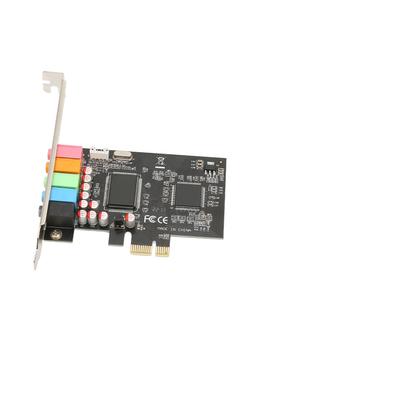 PCIe 5.1 Soundkarte 6-Kanal Surround-Sound Wiedergabe Aufnahme 24bit 48KHz Interne Soundkarten mit PCI Express Anschluss