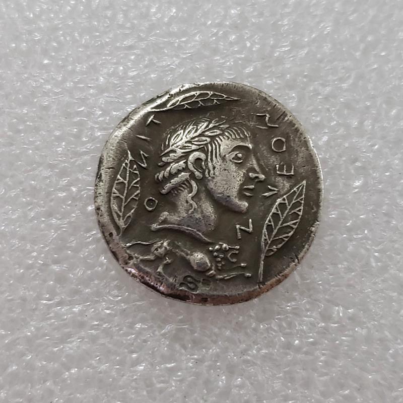 Antique Craftsmanship #50 Greek Coin Copper-Plated Silver Aged Dollar Round (3407) None
