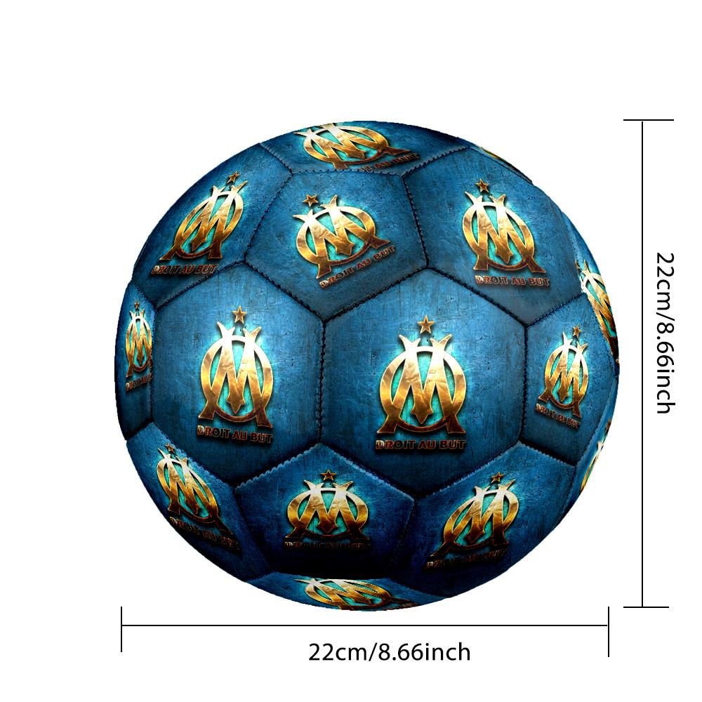 MarseilleSoccer Ball Colorful All Ages Machine Stitched PVC Competition Ready Durable High-Bounce