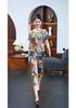Summer Ice Silk Casual Suit for Elderly Women: Short Sleeve Fashion Outfit for Mothers and Grandmothers