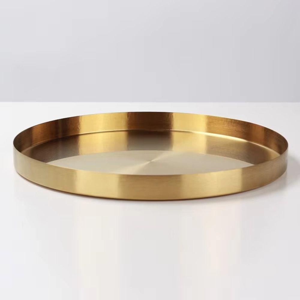 Ronde Metalen Decoratieve Schalen 12,5/20/30cm Sieraden Display Plaat Kaptafel