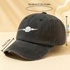 Men's Trendy Versatile Baseball Cap Personalized Lightning Fist Print Washed Retro Casual Outdoor Sports Fishing Hat