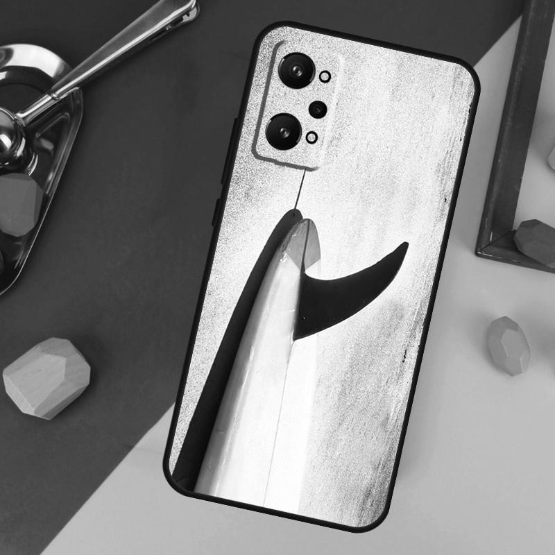 Surf Surfboard Case For Realme C67 C75 C61 C55 C53 C51 C21Y C25S 10 11 12 13 14 Pro Plus GT 6T 6 5 GT7 Pro