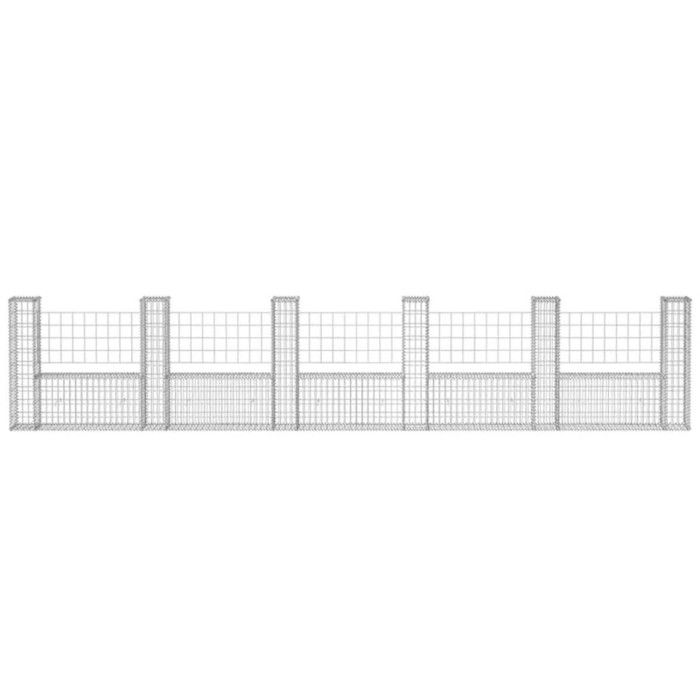 VidaXL Panier de Gabion en Forme d'U Acier 570x20x100 cm Clôture de Jardin 142547
