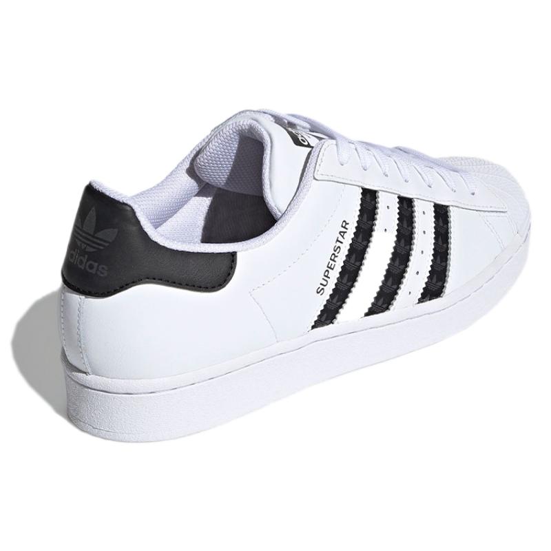 Adidas Superstar 'Logo Stripes Weiß Schwarz' Sneaker H68101
