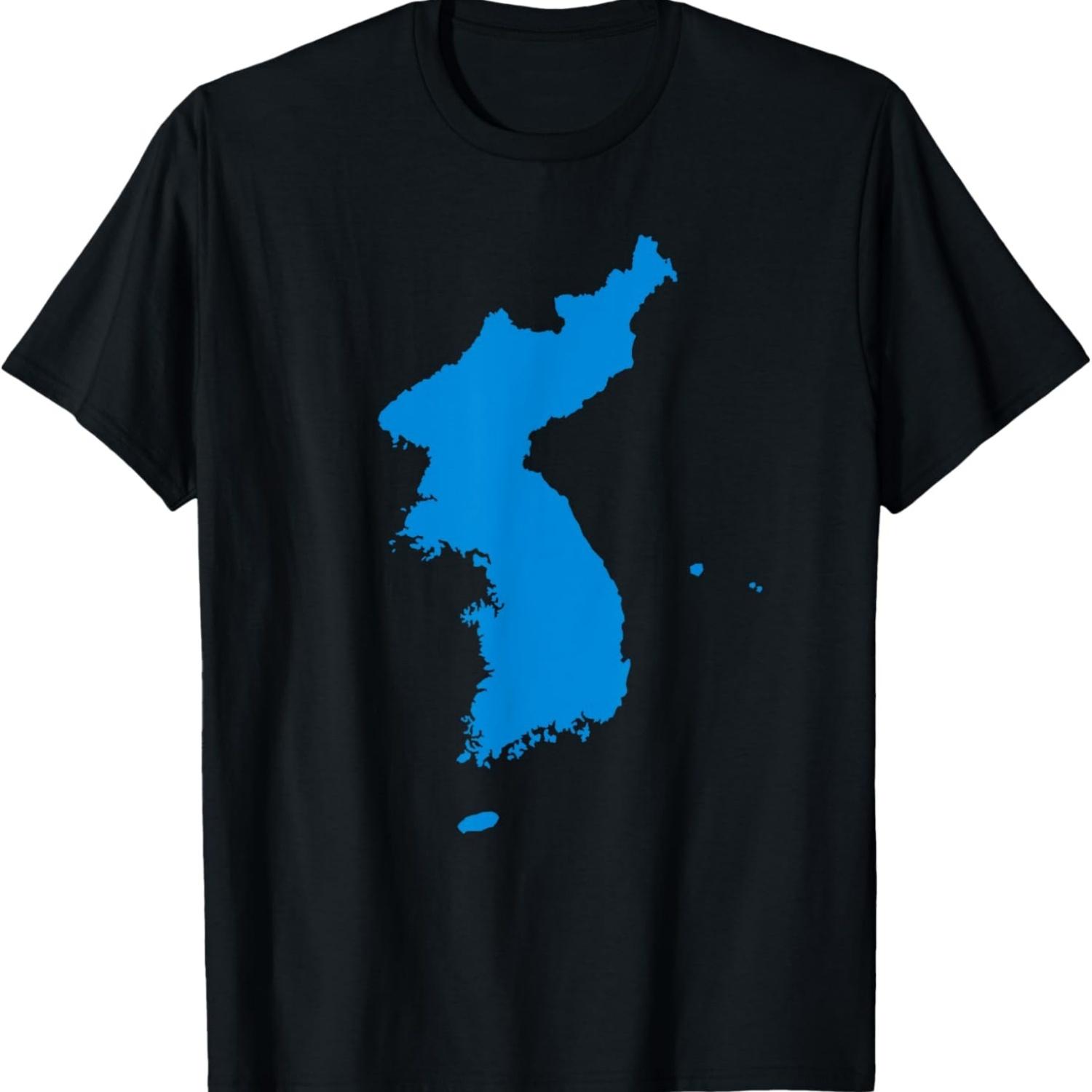 Korean Reunification Peninsula Map T-Shirt T-Shirt S