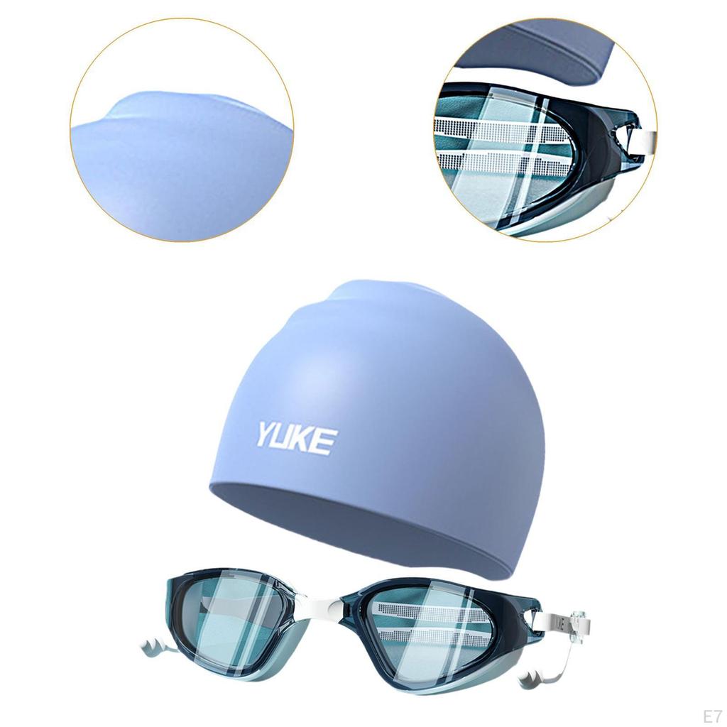 Plavecké brýle s plaveckou čepicí Silikonové Nastavitelné pro ženy a muže Oční no