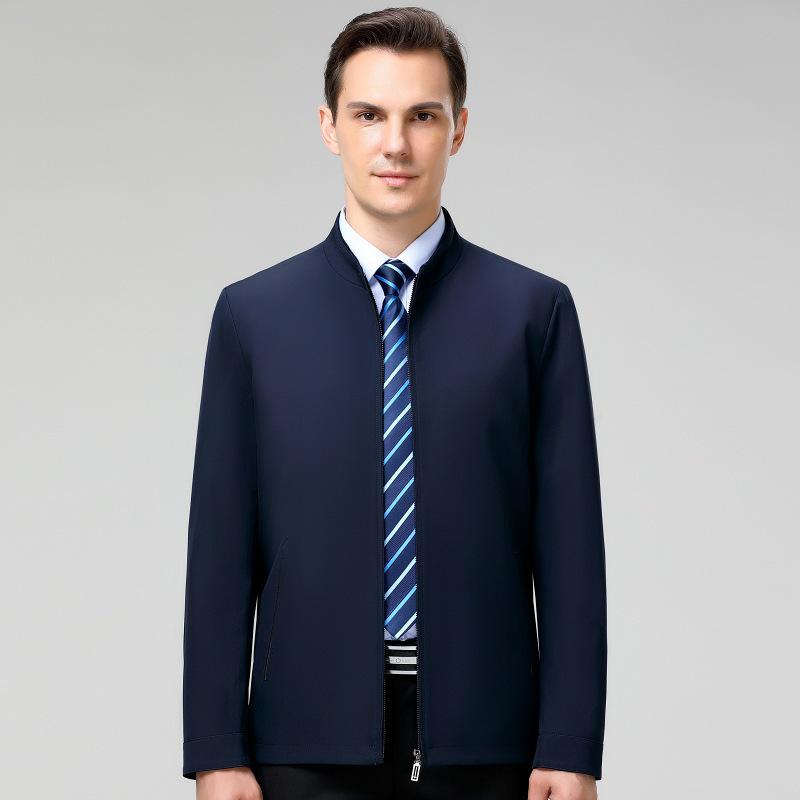 2024 Men's Spring Autumn Business Casual Jacket with Stand Collar