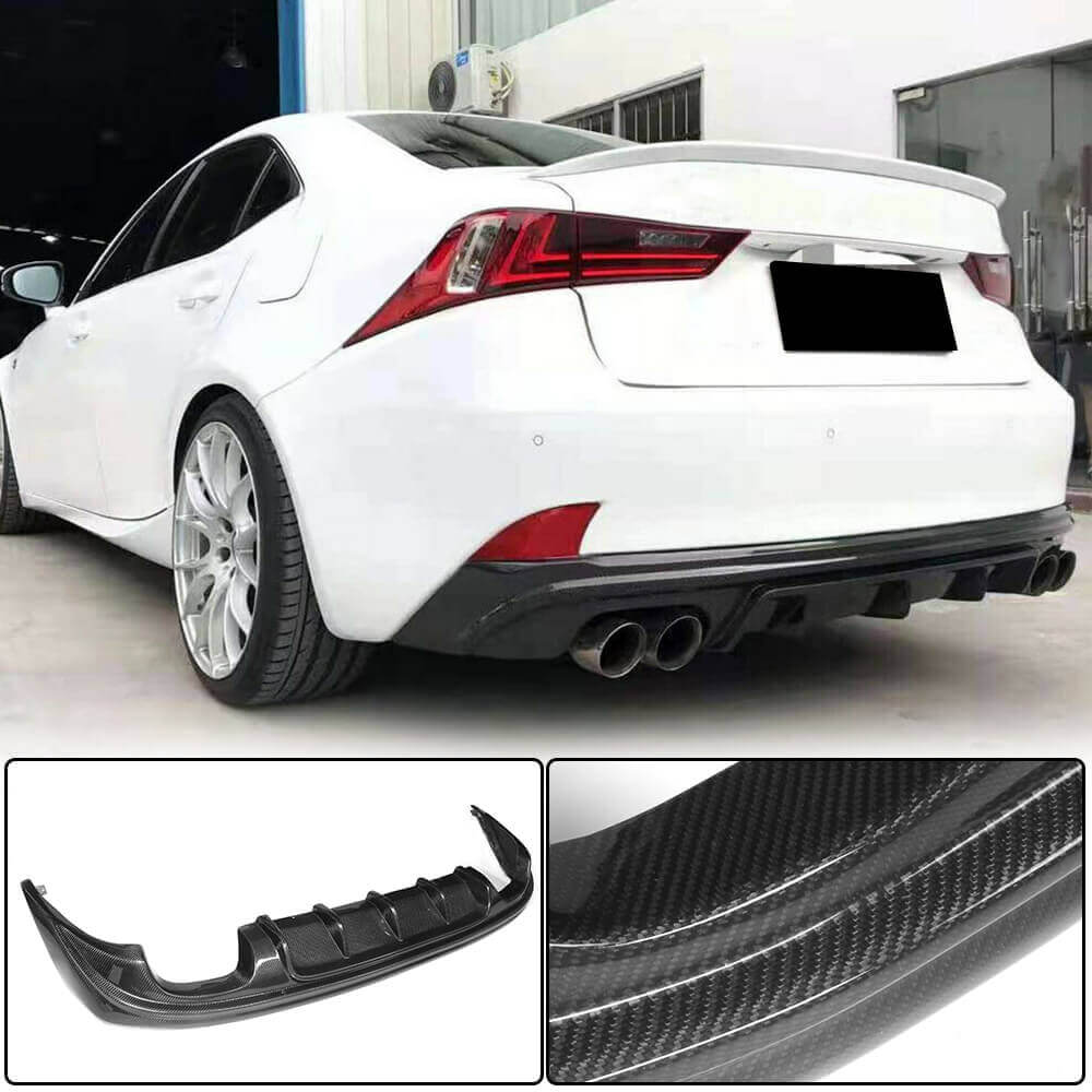 

Rear bumper diffuser V2 (for Base/F-Sport 2013-2016, Carbon) for Lexus IS 2013-