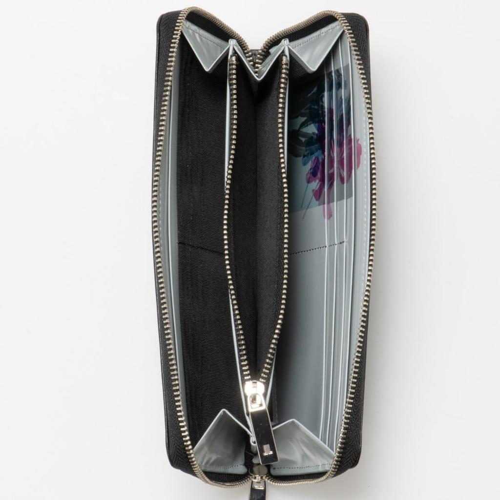 Lanvin Collection Floral Print Long Wallet (JLMW5IT2) In Kip Leather and Glass Leather.