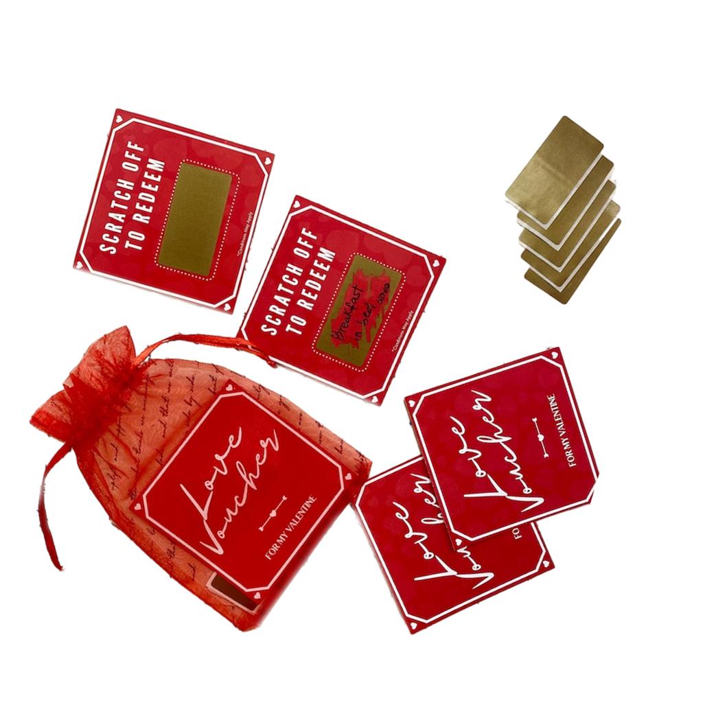 Festive Valentine's Day Scratch Tickets Love Scratch and Discover Tickets Scratch-off Cards Unique Valentine's Day Gift