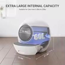 Popular smart cat litter box large WIFI controlled cleaning ultraviolet disinfection splash proof luxury cat litter box large