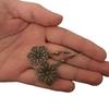 Vintage Bohemian Flower Pendant Earrings in Antique Bronze for Women