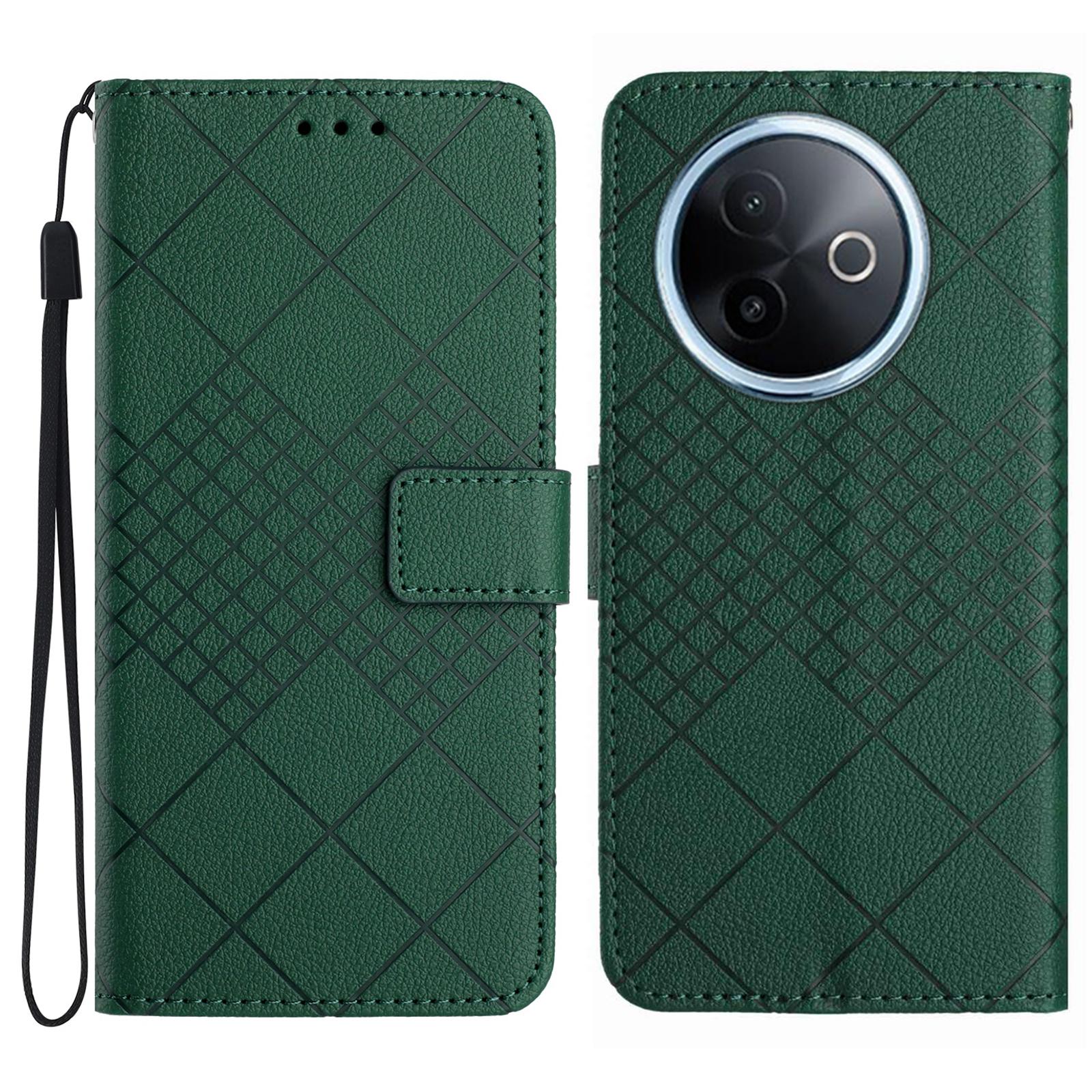 

For vivo Y39 5G Phone Case Wallet Imprint PU Leather Flip Folio Cover C