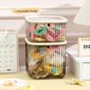 Transparent Flip-Top Box for Organizing Hair Accessories: Clips, Rubber Bands, Necklaces, Headwear, Rings, Ties, and Flowers.