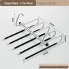 Stainless Steel Multi-Layer Folding Clothes & Pants Rack - Non-Slip, Retractable with Clips for Dormitory Use.