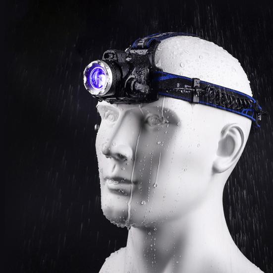 Outdoor Headlamp Telescopic Zoom USB Rechargeable 3 Modes Adjustable Waterproof Super Bright Lightweight Cycling Night Fishing LED Head Light