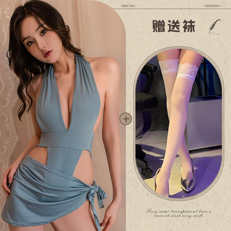 New sex underwear women's dead library water even sexy open file free secretary suit hip skirt sexy nightclub uniform