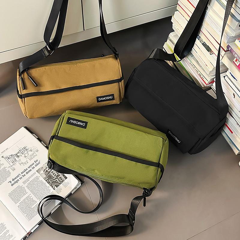 Nylon Solid Color Crossbody Bag Travel Sports Fitness Shoulder Bag