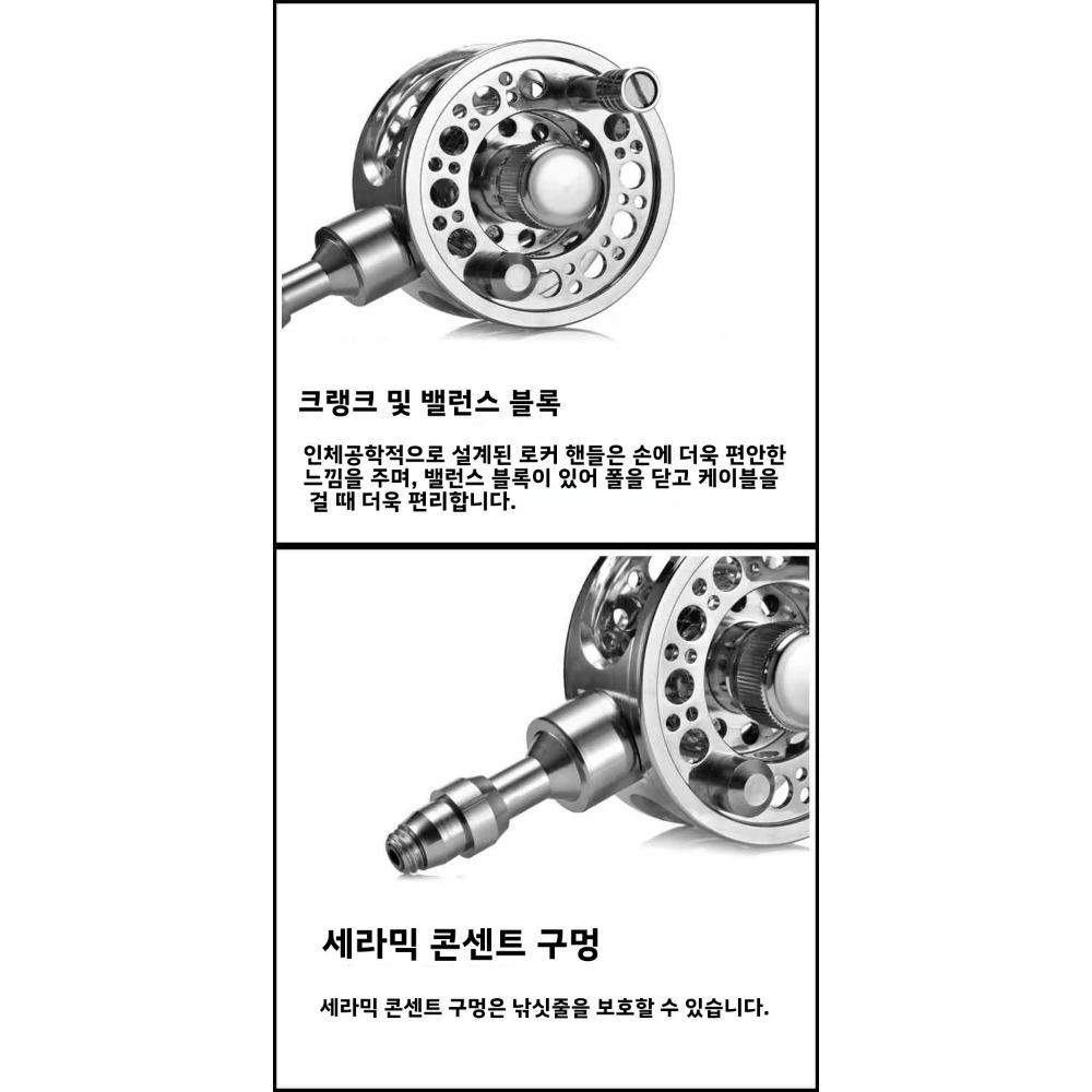 Lizard Metal Aluminum Alloy And Fishing Reel Hand Rod Internal Winding With Drag Function Camping Travel Gear