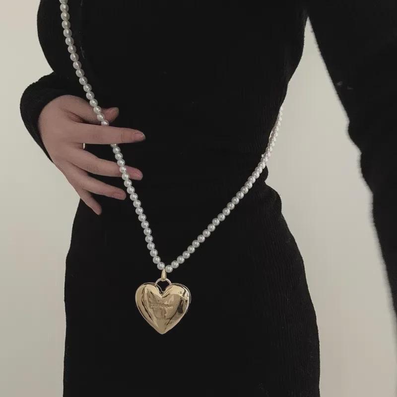 All-Match Fashion Love Pendant Necklace & Luxury Pearl Body Chain for Women