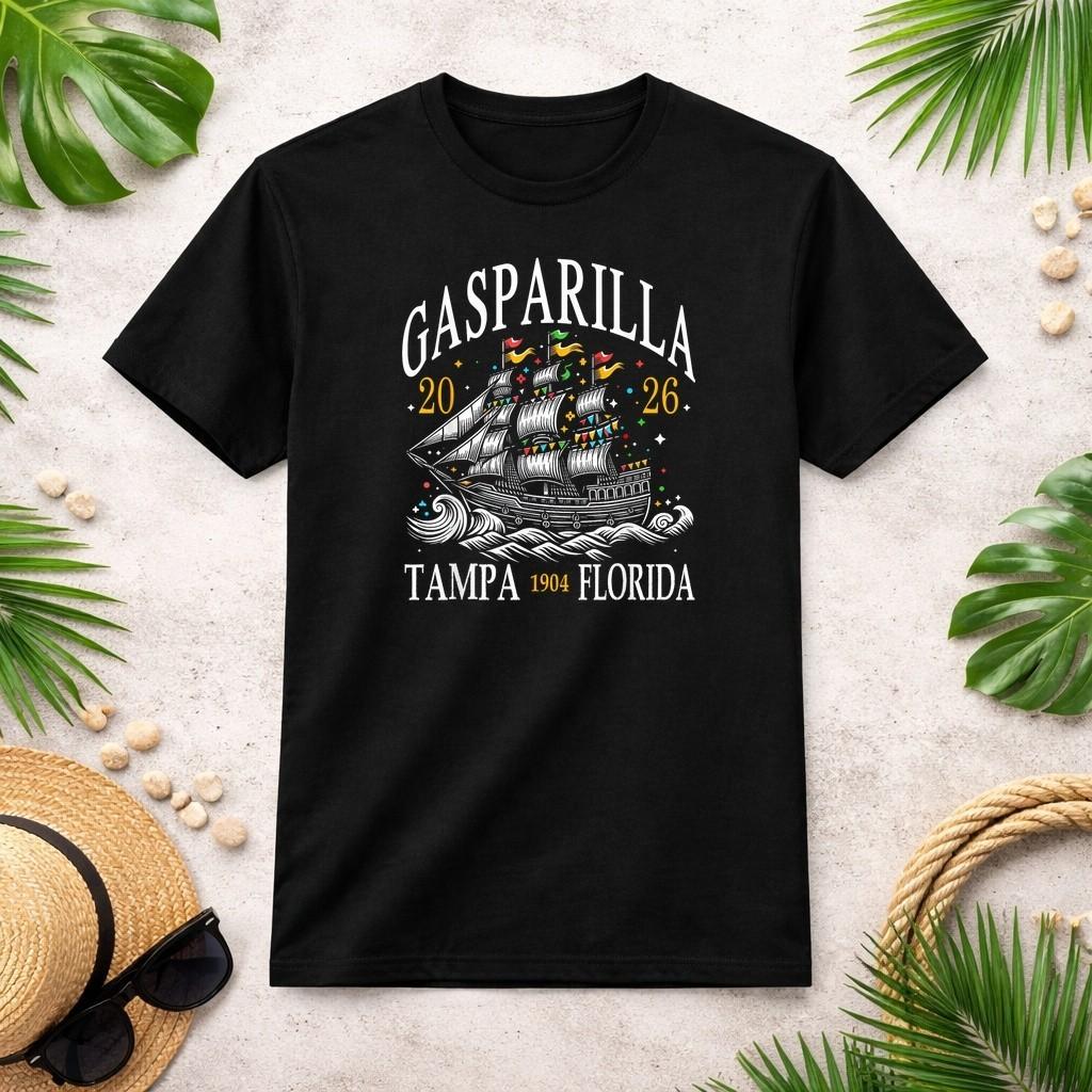 Gasparilla 2026 Pirate Festival Tampa FL Funny Men Women T-Shirt Size S-4XL S