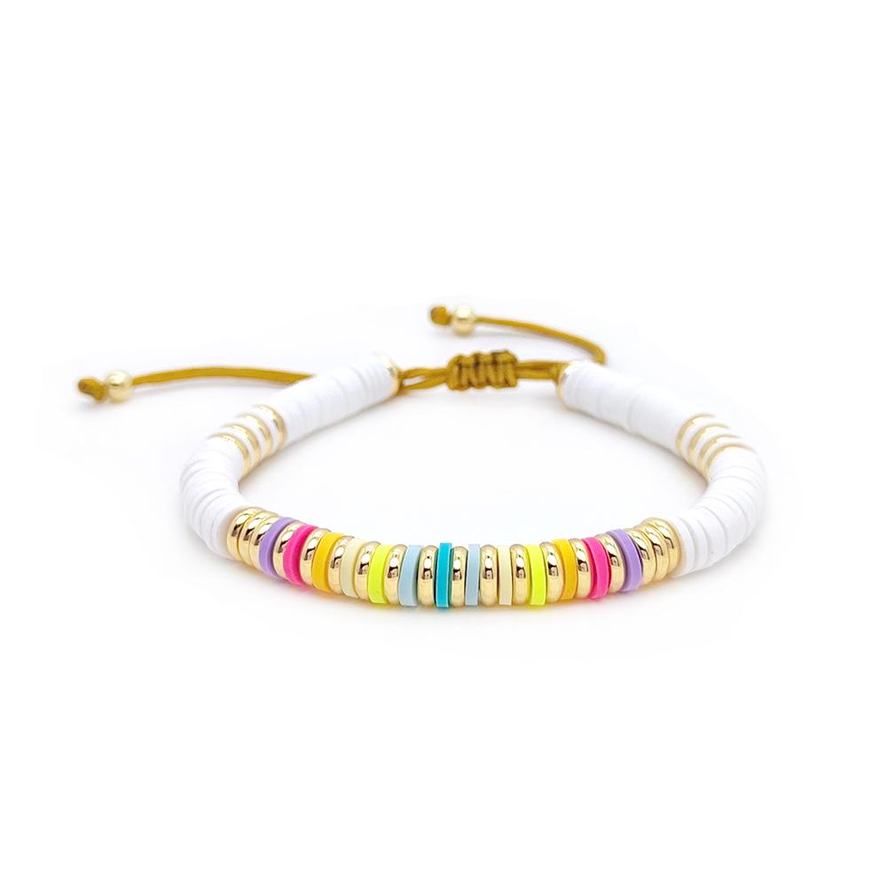 

KKBEAD Бохо Летние Пляжные Радужные Браслеты Бижутерия Y2K Украшения Цветной Браслет из Полимерной Глины для Женщин Pulsera