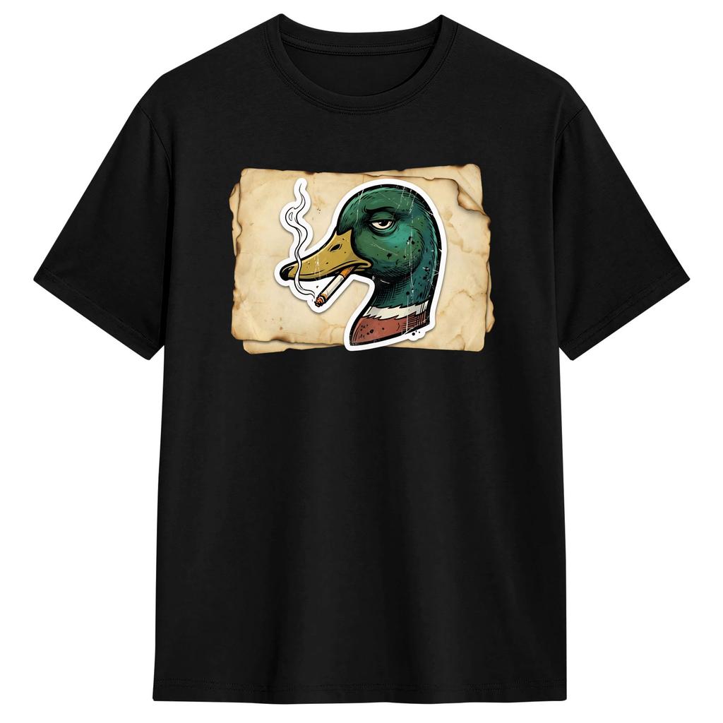 Mallard Smoking Cigarette Meme Funny Mallard Duck Hunting T Shirt Summer Hipster TShirts Unisex 100 Cotton Crew Neck 5XL Top Tees