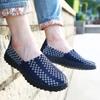 Summer Men Braid Beach Shoes Women Casual Weave Slip On Outdoor Flats Tennis Sneakers for Couples