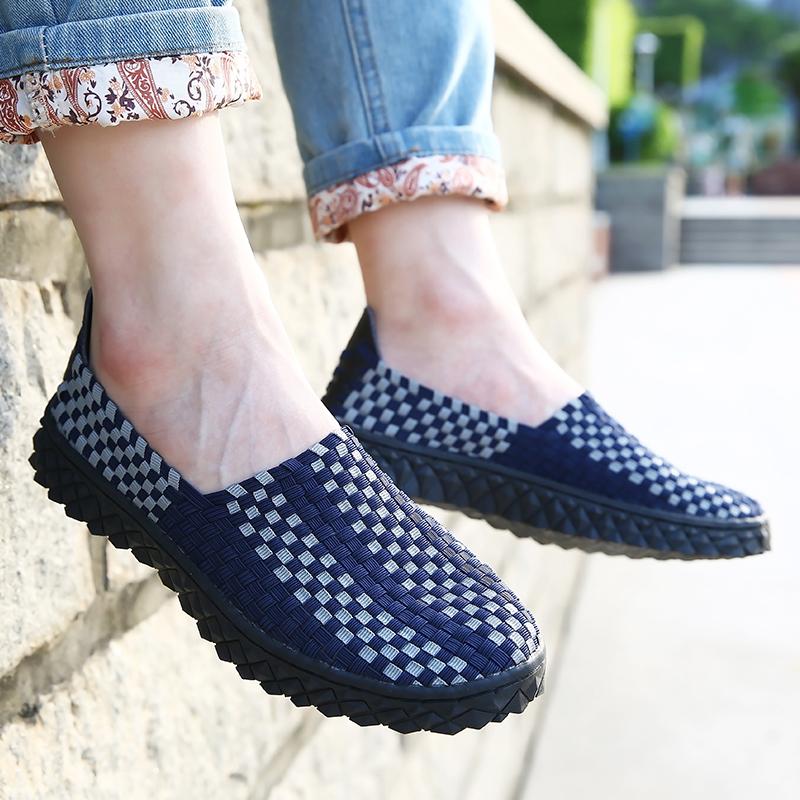 Summer Men Braid Beach Shoes Women Casual Weave Slip On Outdoor Flats Tennis Sneakers for Couples